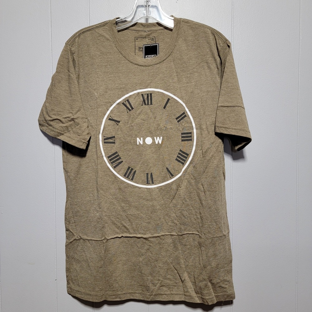 Ezekiel Mens Lifetime Premium T-Shirt Heather Green Roman Numeral Clock EM163092